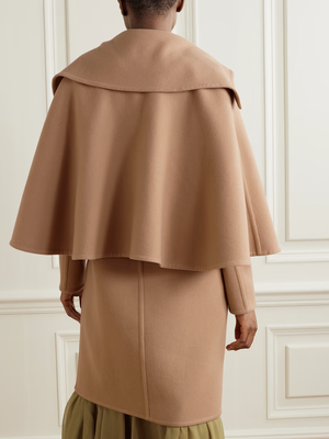 Belted Hooded Robe Cape Wrap Double Breasted Oversized